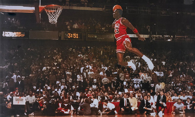 Michael Jordan Air Man slam dunk