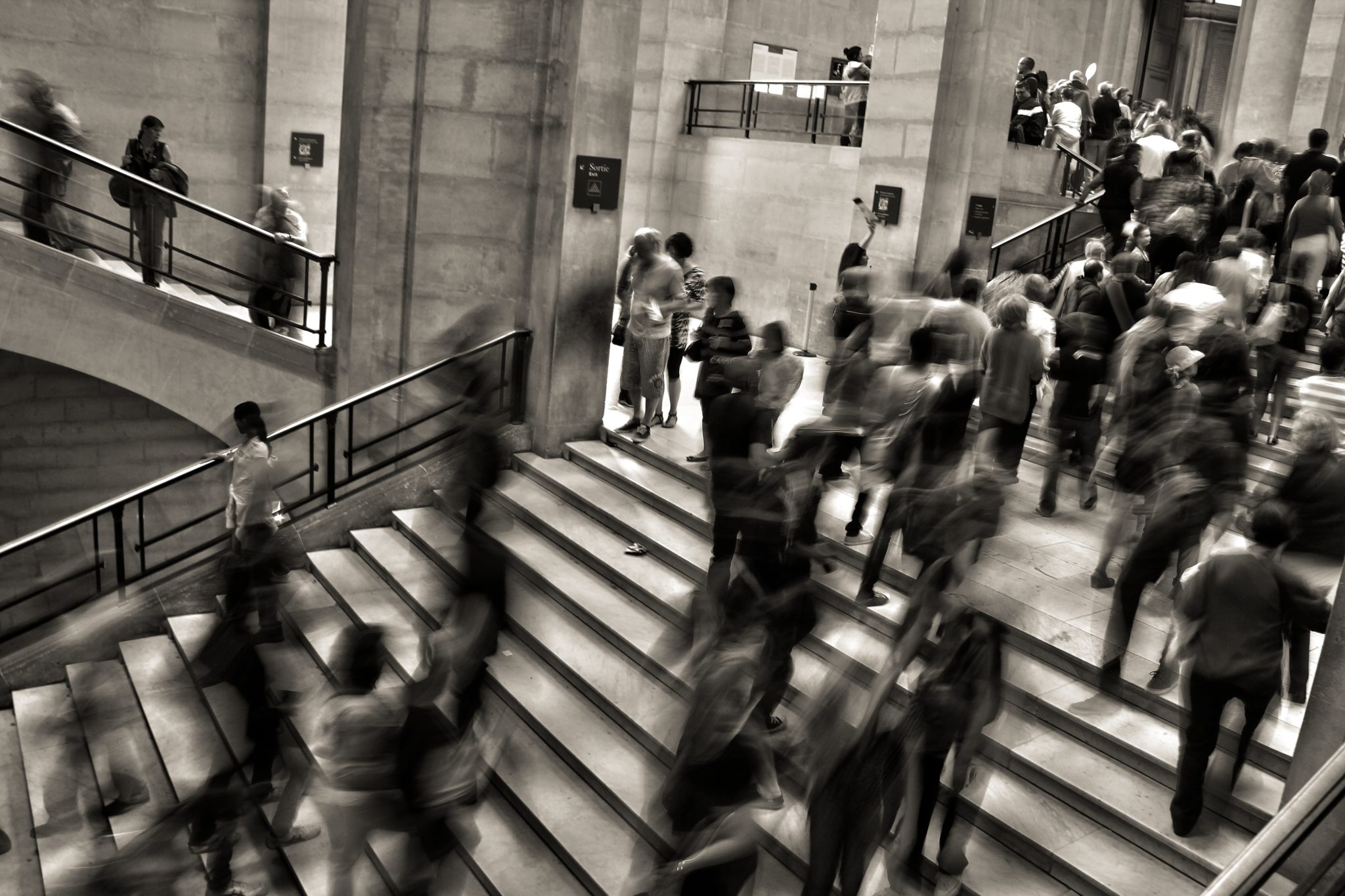 busy train station