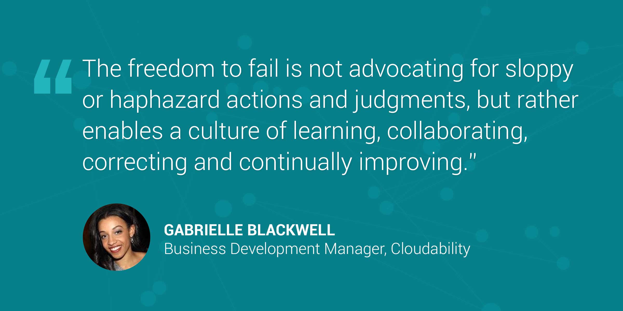 Cloudability's Gabrielle Blackwell Brings Grit and Determination to Sales